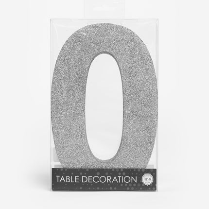 Figura Decoración Mesa Plata 0 Purpurina 20,5cm