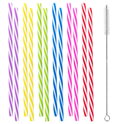 Pajitas Plástico Reutilizables 21cm 12pcs