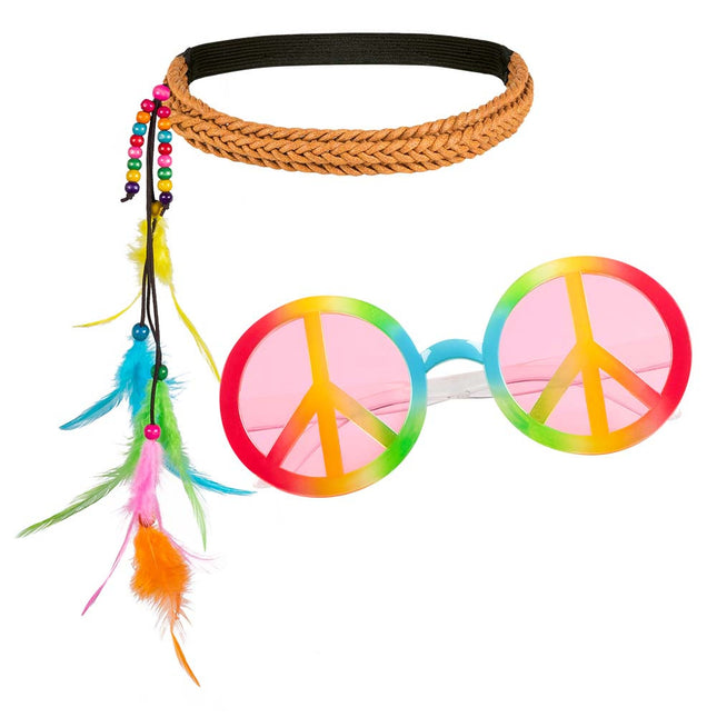 Conjunto Disfraz Hippie 2 piezas