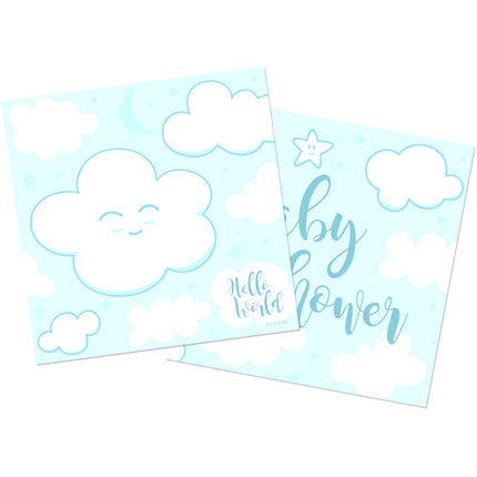 Servilletas Baby Shower Niño 25cm 20pcs