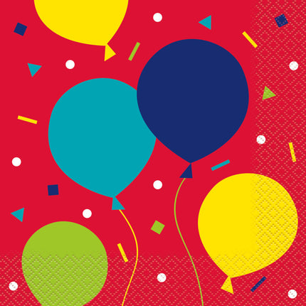 Servilletas de fiesta de cumpleaños con globos 16uds.