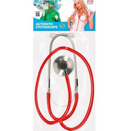 Estetoscopio Falso Médico Rojo