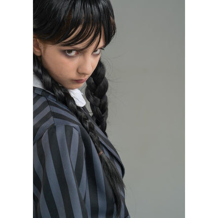 Disfraz Miércoles Uniforme Escolar Negro/Gris Niño