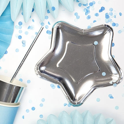 Platos de plata 18cm 6pcs