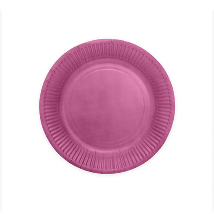 Platos Morados Papel 23cm 16ud