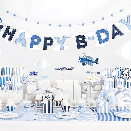 Globos Azules Nubes Blancas 30cm 6pcs