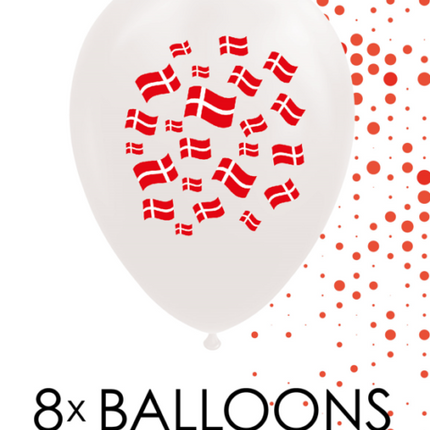 Globos Dinamarca 30cm 8pcs