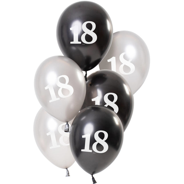 Globos 18 Años 23cm 6pcs