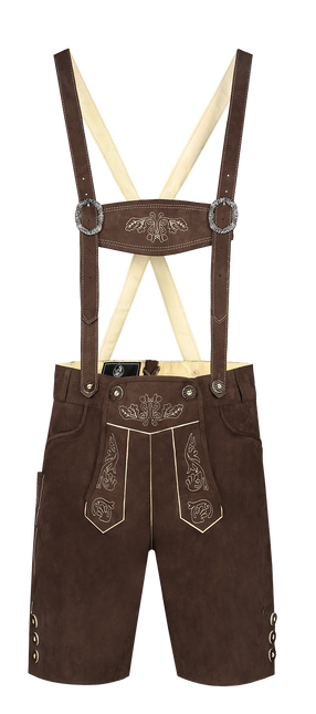 Pantalones de cuero marrón oscuro para hombre