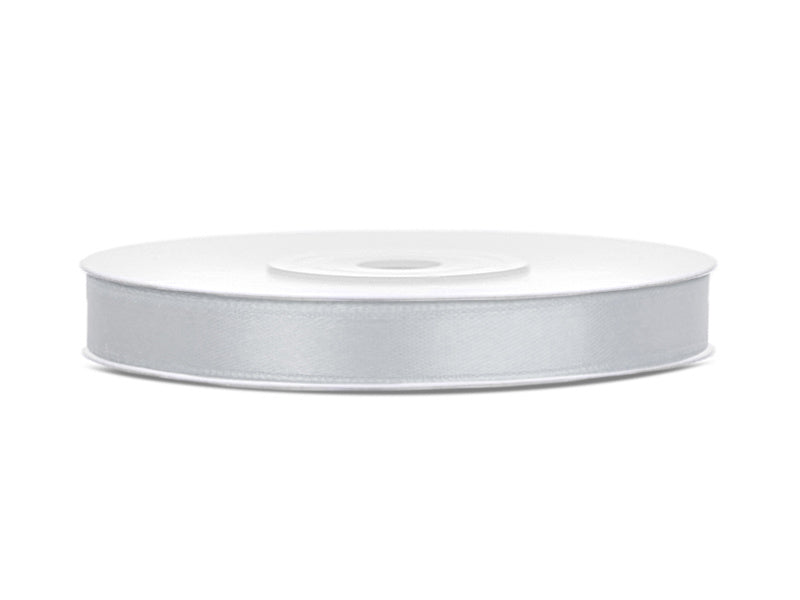 Cinta de raso Plata 6mm 25m