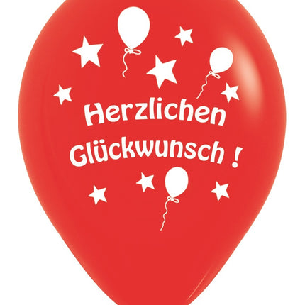 Globos Herzlichen Gluckwunsch Mix 30cm 12pcs