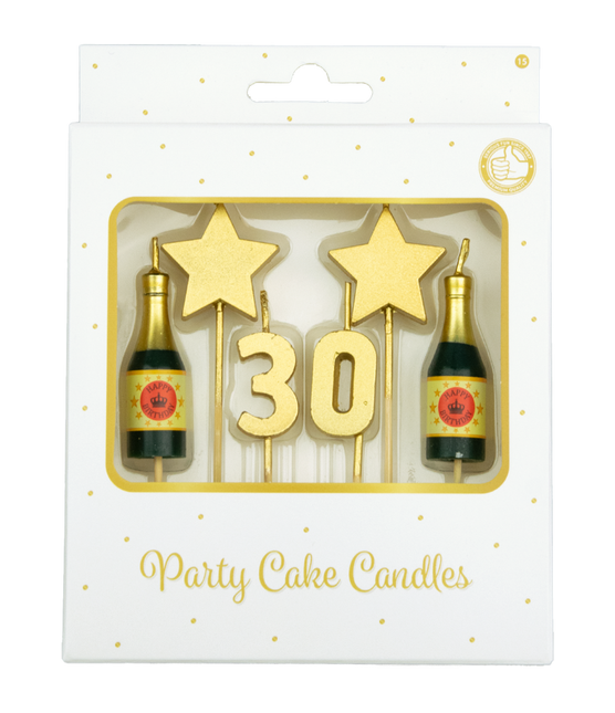 Velas 30 Años Champán 17,5cm