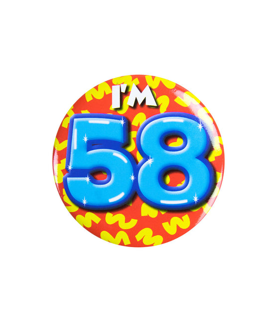 Tengo 58 Botón 58 Años 5,5cm