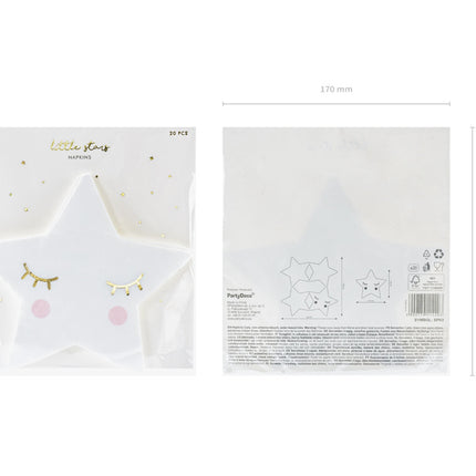 Servilletas Little Star Estrella 16cm 20pcs