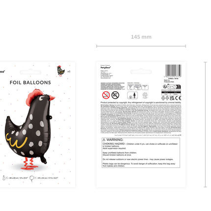 Globo de Helio Pollo Vacío 45cm