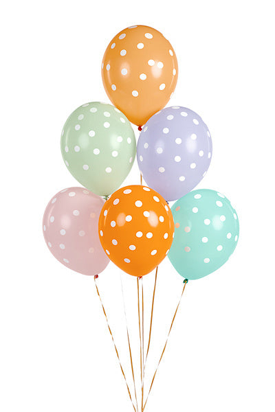 Globos de Colores Lunares 30cm 6pcs