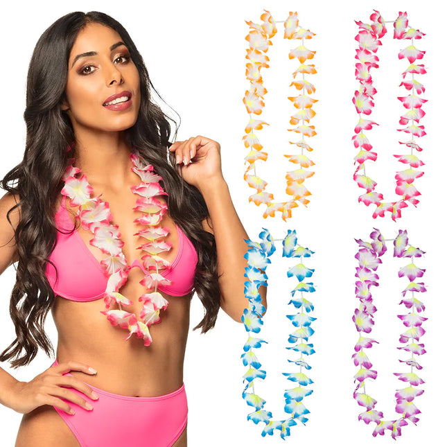 Corona de flores Hawaii 4pcs