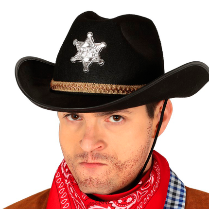 Sombrero de vaquero de sheriff