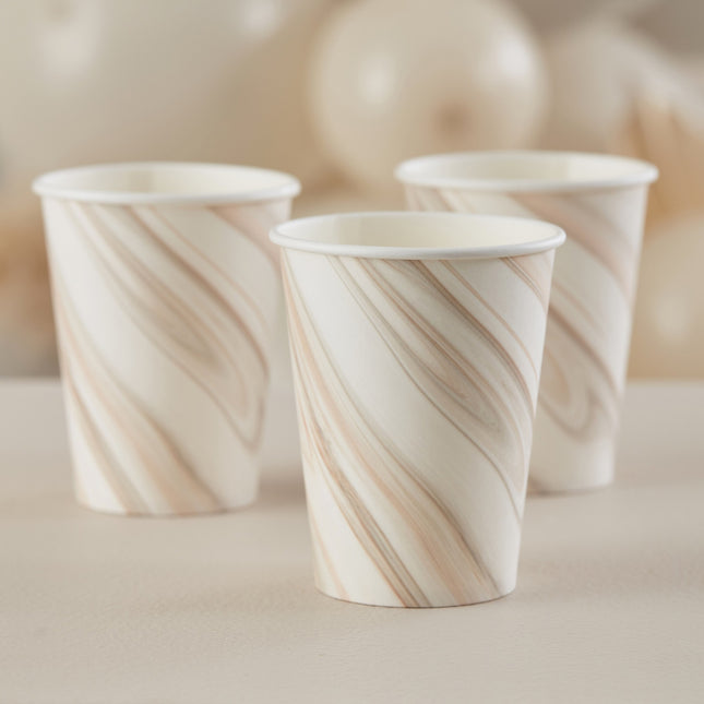 Vasos Mármol 250ml 8ud