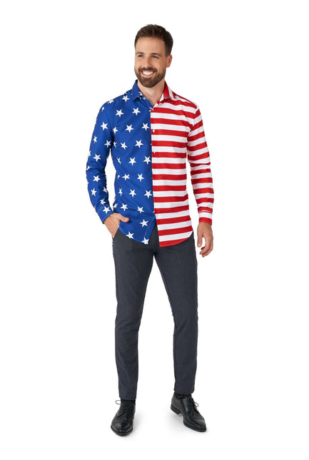 Camiseta USA Flag Hombre <tc>Suitmeister</tc>