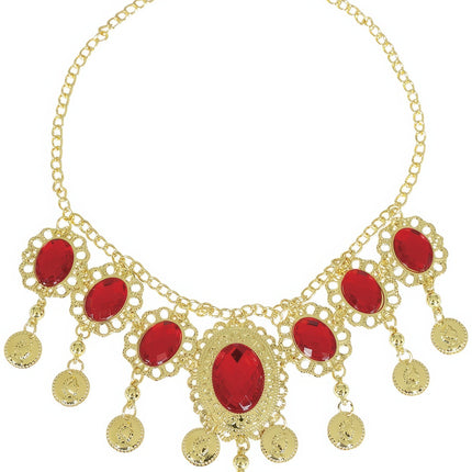 Collar Oro Rojo Diamantes