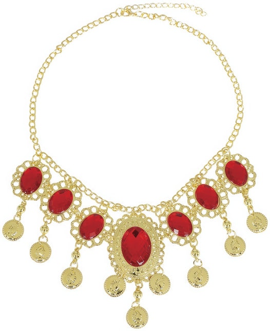 Collar Oro Rojo Diamantes