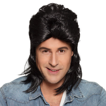 Peluca 80s Aso Negro
