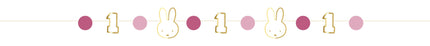 Guirnalda Miffy1 Año Rosa 80cm