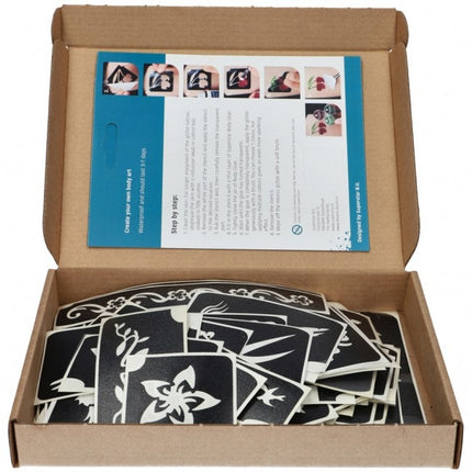 Festival de Plantillas de Tatuaje Negras 100pcs