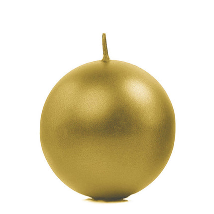 Velas Globo Oro Metálico 6cm 10pcs