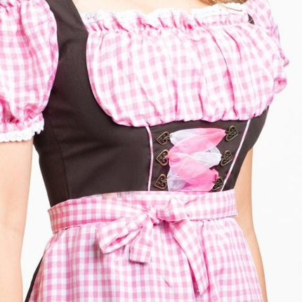 Vestido Dirndl Oktoberfest Largo Rosa