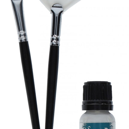 Set de tatuaje con purpurina negra Pincel y pegamento 3 piezas