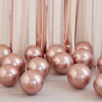 Globos Oro Rosa Cromados 13cm 40pcs