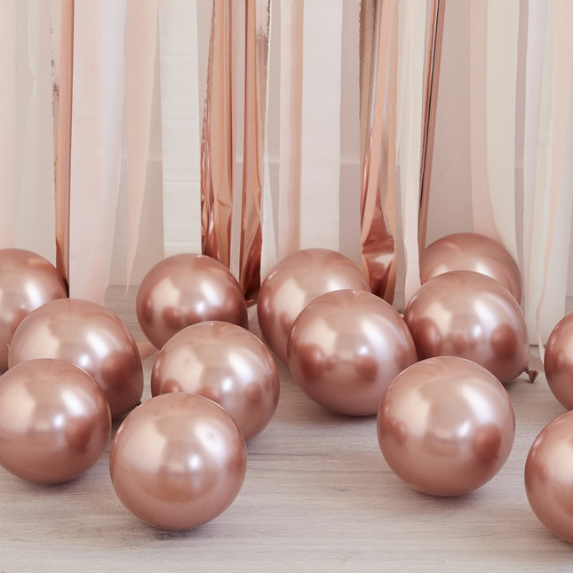 Globos Oro Rosa Cromados 13cm 40pcs
