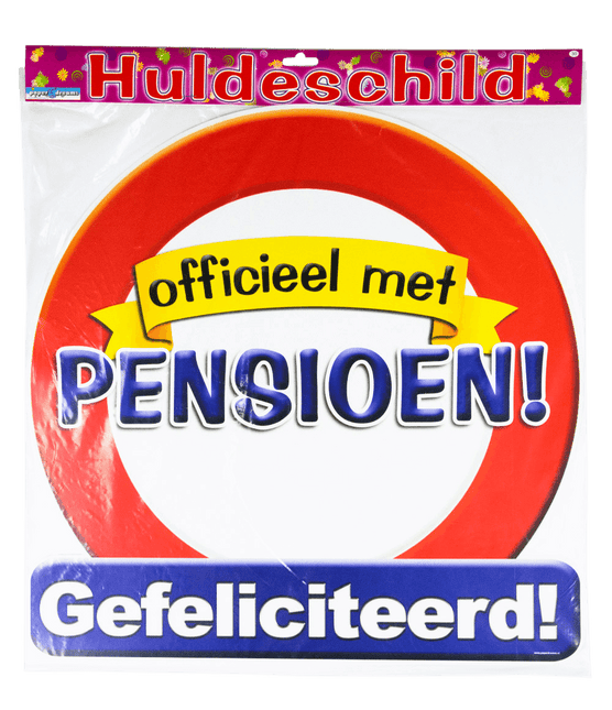 Cartel de puerta Oficial con Jubilación 50cm