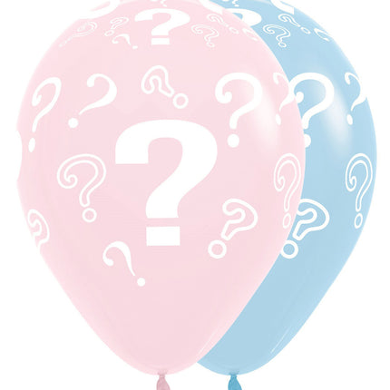 Globos Signos de interrogación Pastel Mate 30cm 25pcs