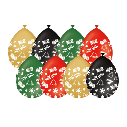 Globos de Casino 30cm 8pcs