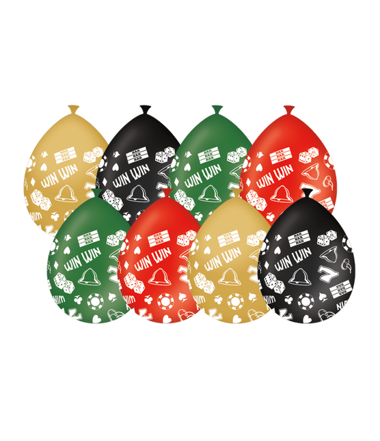 Globos de Casino 30cm 8pcs