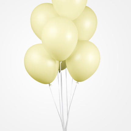 Globos Amarillos Macaron Pastel 30cm 10pcs