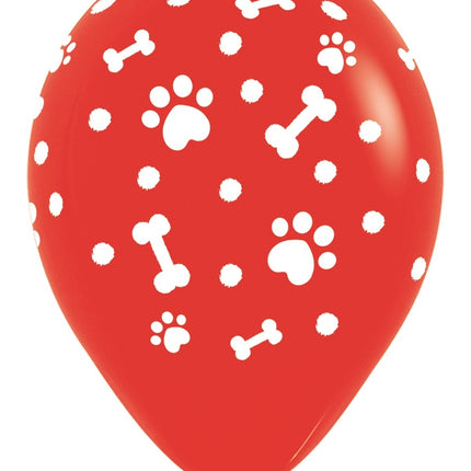 Globos Paw Prints Boy Mix 30cm 25pcs