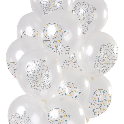 Globos 9 Años Origami 30cm 12pcs