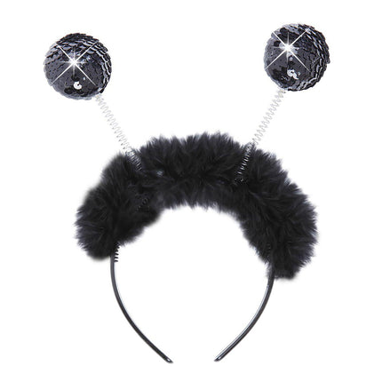 Diadema negra lentejuelas