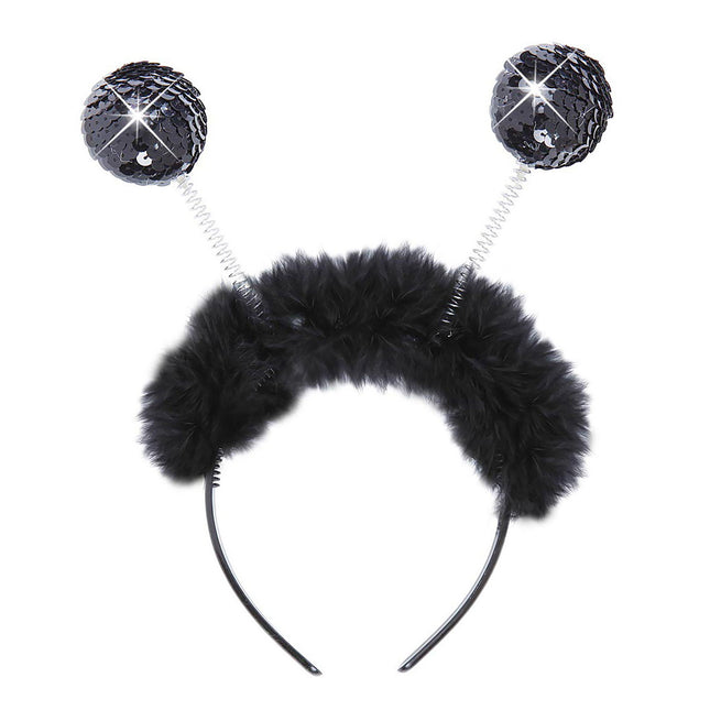 Diadema negra lentejuelas