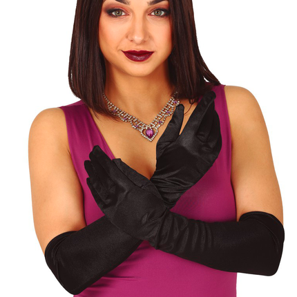 Guantes negros 51cm