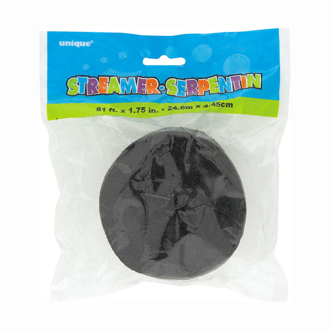 Guirnalda de Crepé Negro 24m