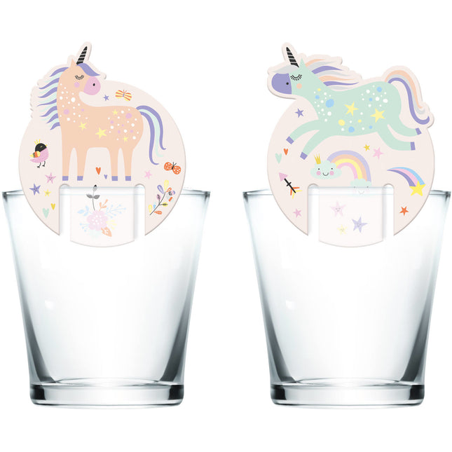 Unicornio Vidrio Marcadores Arco Iris 6pcs