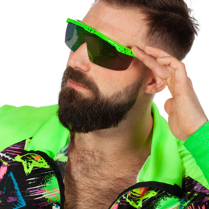 Gafas verde neón años 80
