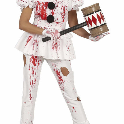Disfraz de Payaso de Halloween Sangriento para Mujer