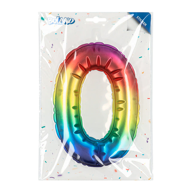 Pegatinas Arco Iris 0 Año Globo 20cm