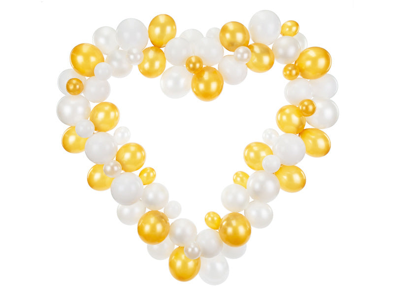 Globo Arco Corazón Blanco 11 piezas